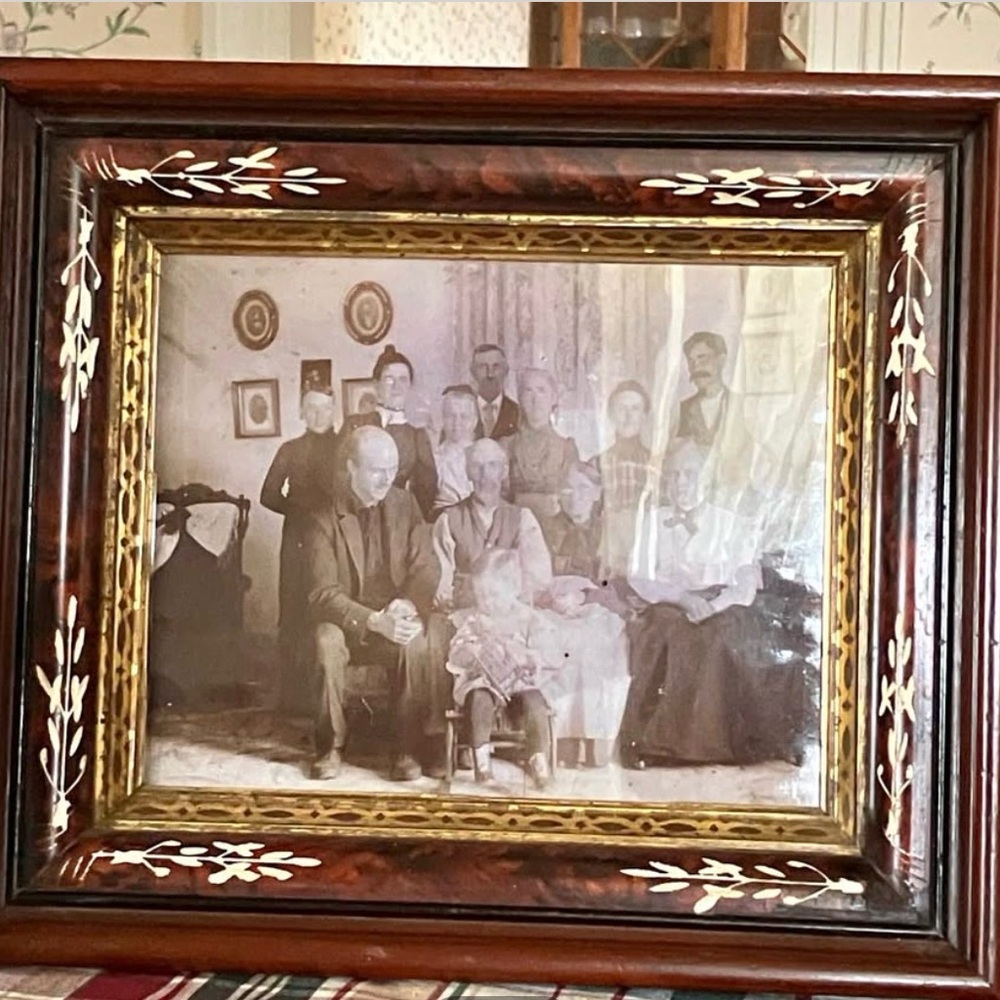 Antique deep walnut picture frame
